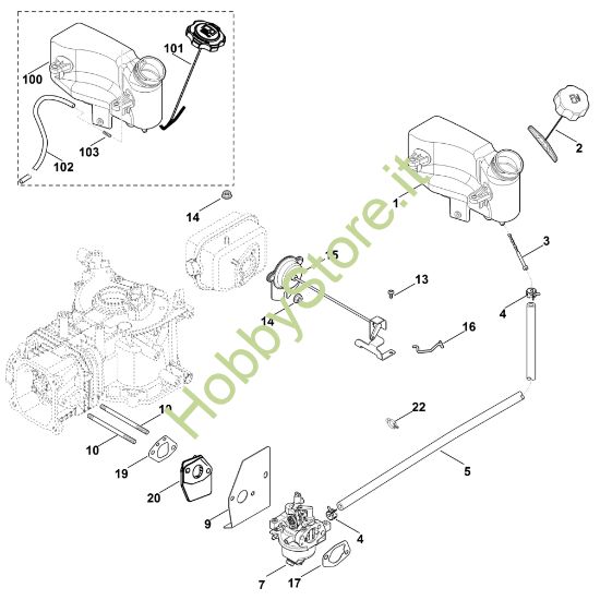 Picture of G - Carburatore, condotto carburante XT-675 (XT675-2046)